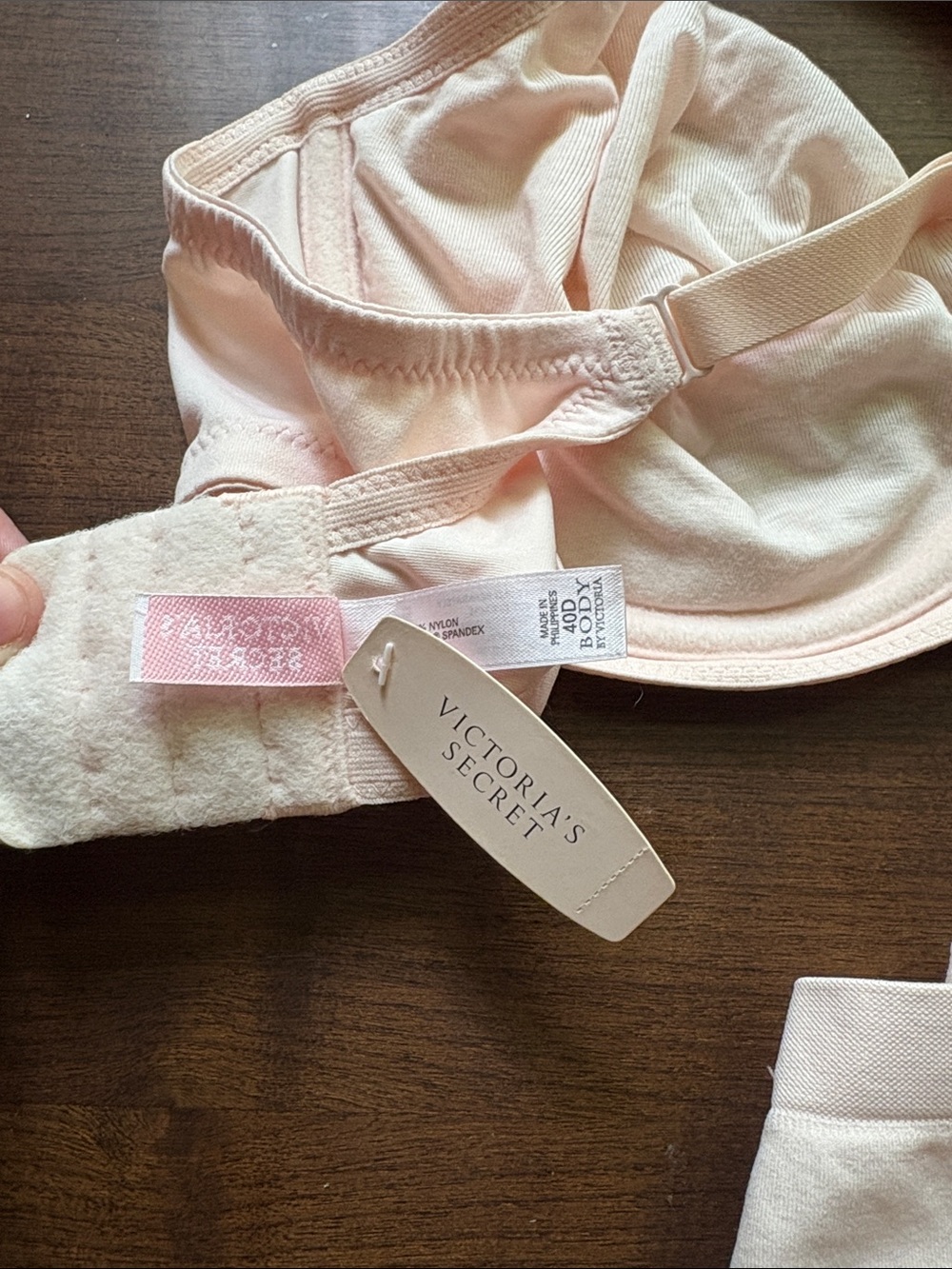 Victoria's Secret Pale Pink Cotton Underwire Bra & Brief Set - Picture 3 of 6
